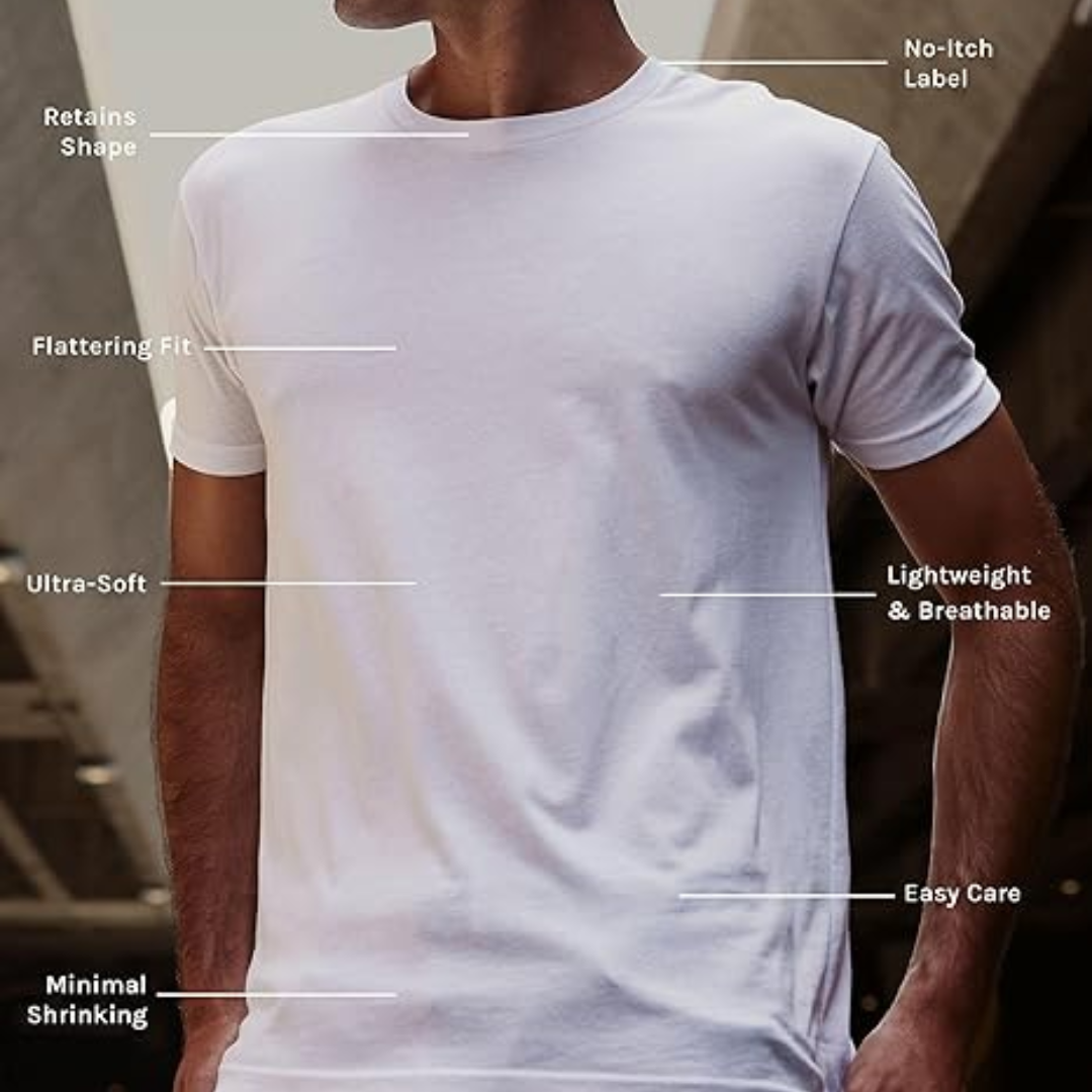 T-shirt rafraîchissant classique pour hommes - Tissu léger et respirant