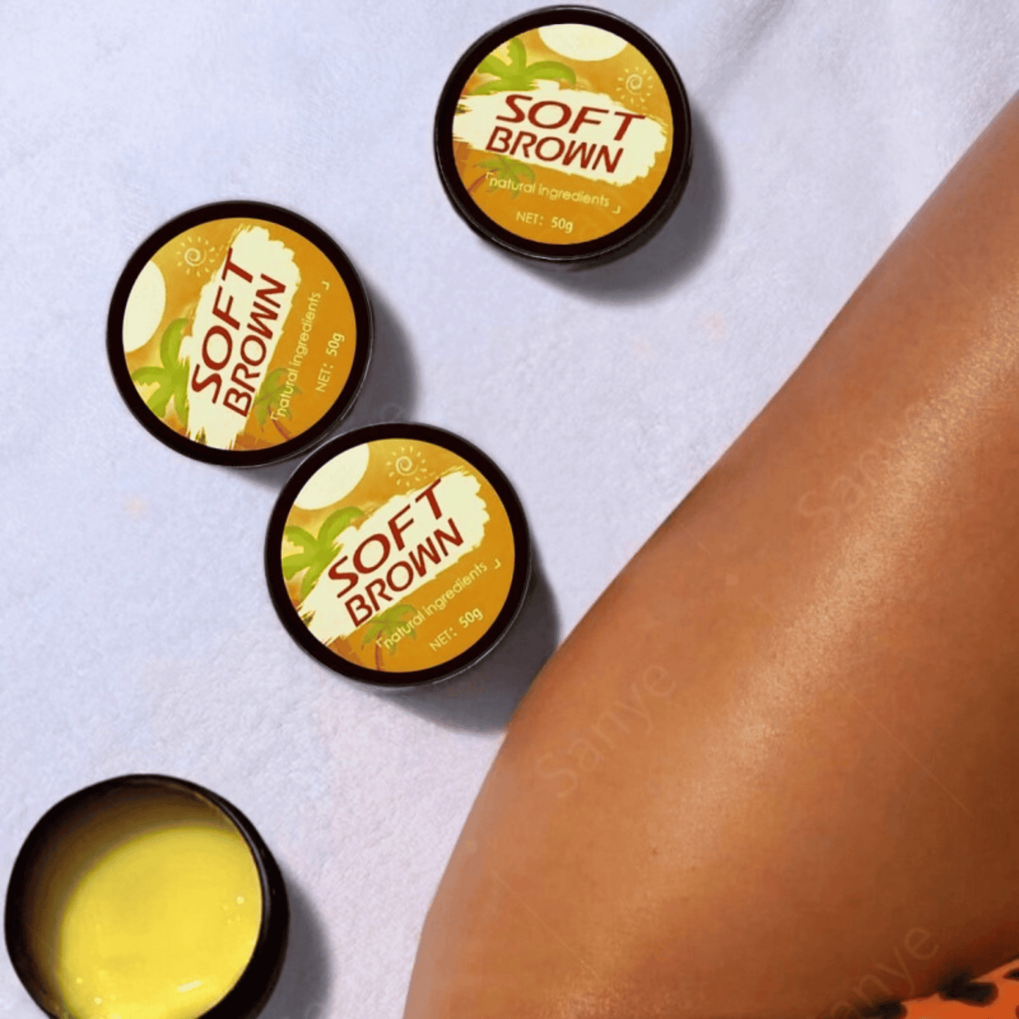 Beach Tanning Cream for Quick Results - Soft Brown