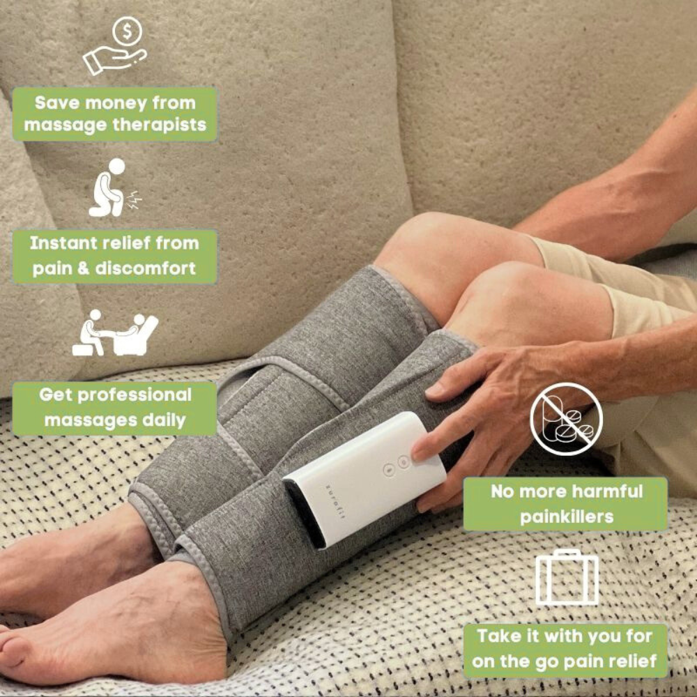 VERWARMDE BEENMASSAGER - KALFMASSAGER WRAPS MET LUCHTCOMPRESSIE