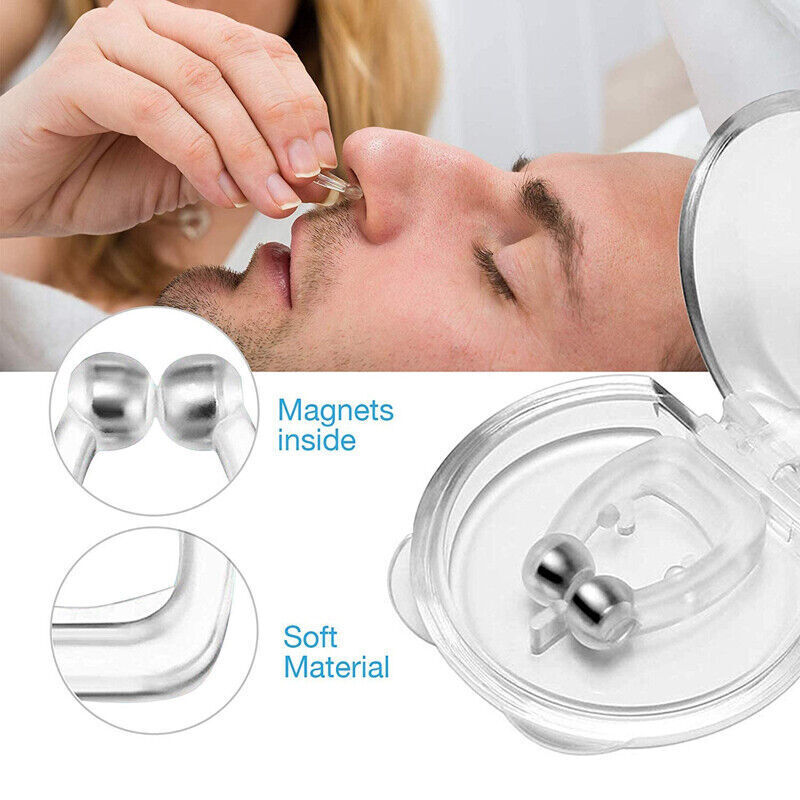 Anti-Snoring Nose Silicone Magnetic Clip - Best Sleep Aid