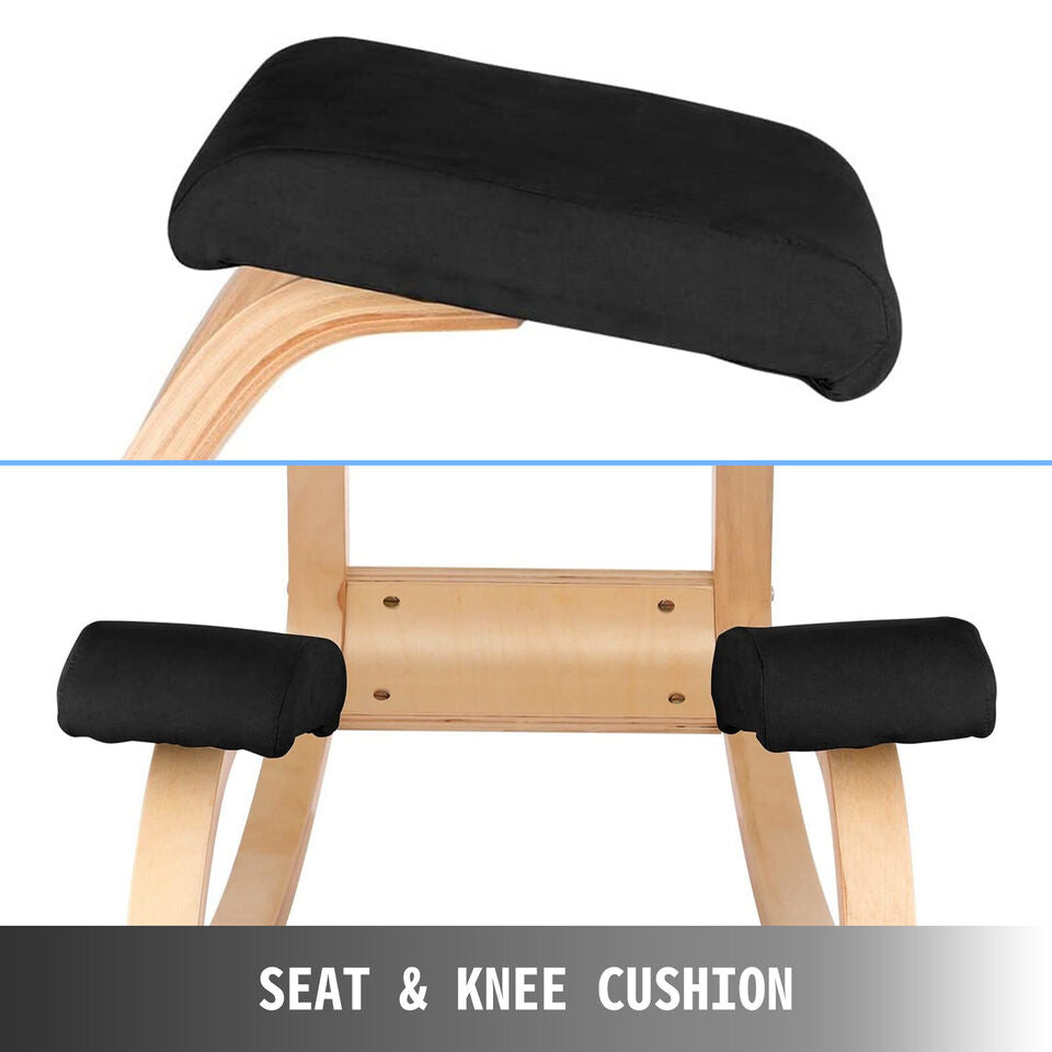 Ergonomic Wooden Kneeling Chair - Ergonomic Rocker Stool for Home and Office